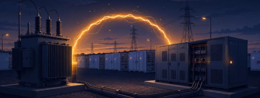 SunLith Energy PCS overvoltage protection coordination between transformer and inverter at a BESS site