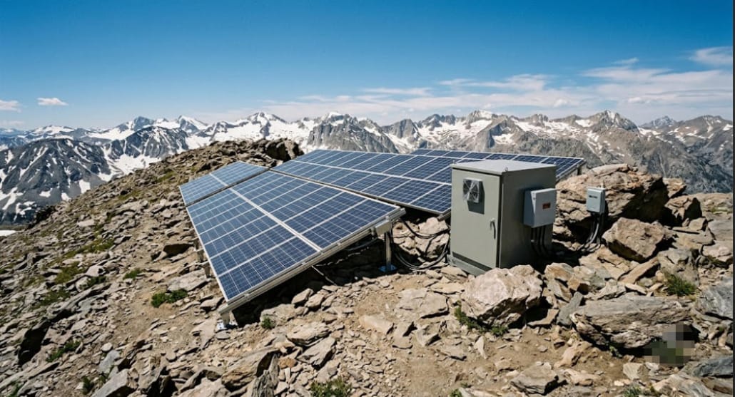 solar and BESS replacing diesel generator at remote high altitude site