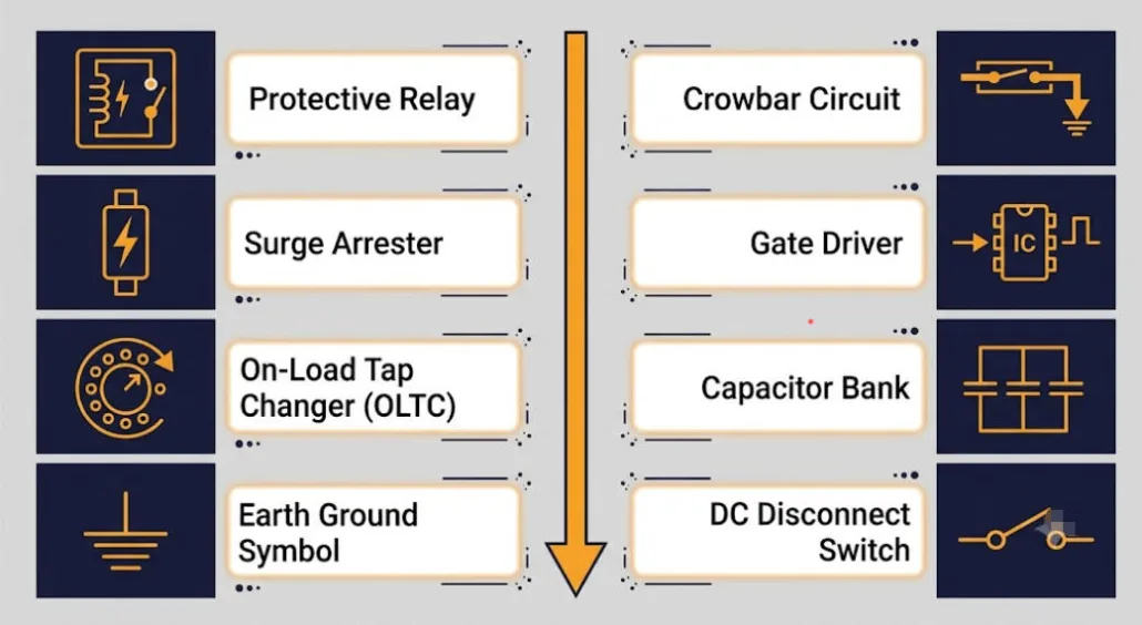 Diagram comparing transformer-side and PCS-side overvoltage protection layers