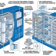 Fault Ride-Through Features Inside a BESS PCS Cabinet - SunLith Energy SunLith Energy Fault ride-through features inside a BESS PCS cabinet — IGBT modules, DC-link capacitors, and brake chopper