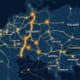 SunLith Energy Flow-based market coupling map of the Core Capacity Calculation Region showing grid congestion corridors in Central Europe