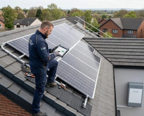 MCS Certification Explained - SunLith Energy SunLith Energy MCS certification mark on a UK solar and battery storage installation