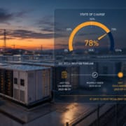 recalibration-scheduling-hero - SunLith Energy SunLith Energy Grid-scale LFP battery storage system with SOC monitoring dashboard, recalibration scheduling.