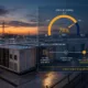SunLith Energy Grid-scale LFP battery storage system with SOC monitoring dashboard, recalibration scheduling.