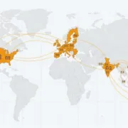 SunLith Energy World map highlighting BESS grid codes by country including US, EU, UK, Australia, and India