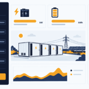 SunLith Energy C&I BESS sizing calculator dashboard showing kW and kWh results