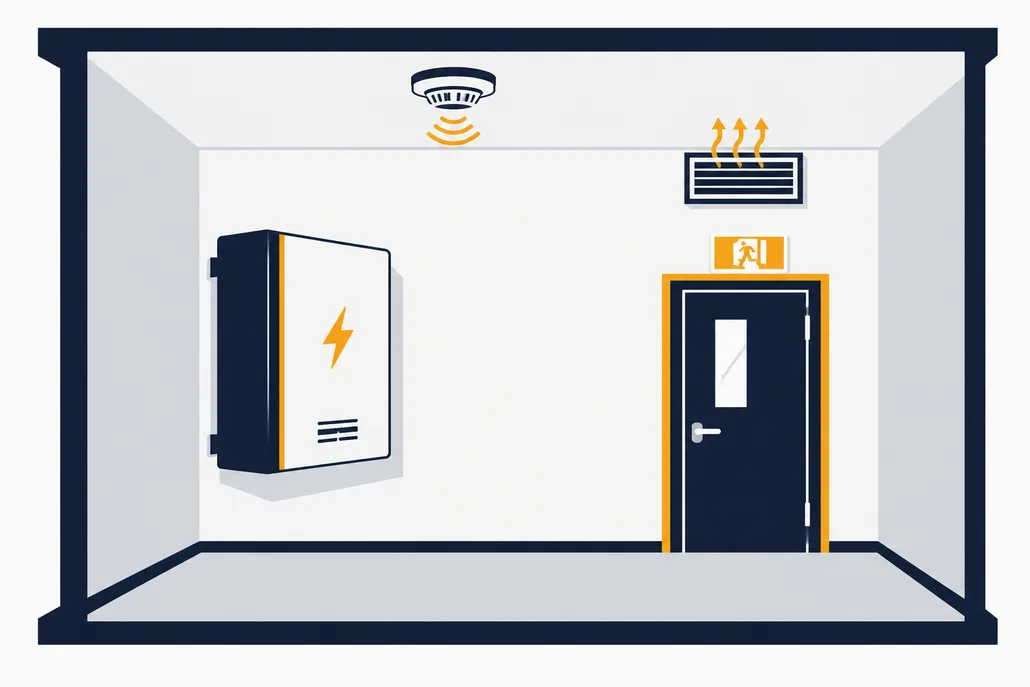 Common Indoor Battery Siting Safety Questions - SunLith Energy SunLith Energy Five common safety questions for indoor battery storage siting